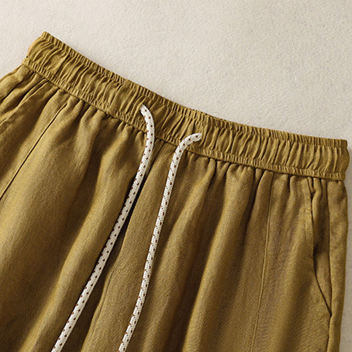 Buddha Stonesカジュアル 刺繍ビーズ ドローストリング レディース ワイドレッグ コットンパンツ ポケット付き - image 9