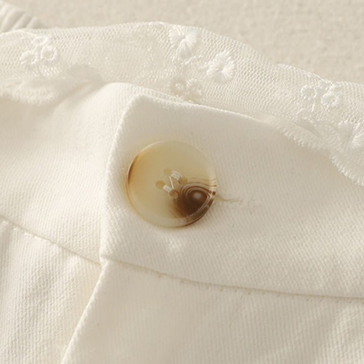 Buddha Stonesデイリー 無地 レースベルト レディース ワイドレッグ コットンパンツ ポケット付き - image 12