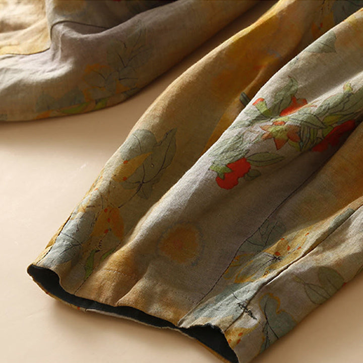 Buddha Stonesレトロカジュアル 中国風 カエルボタンデザイン レディース ハーレムパンツ ポケット付き - image 5