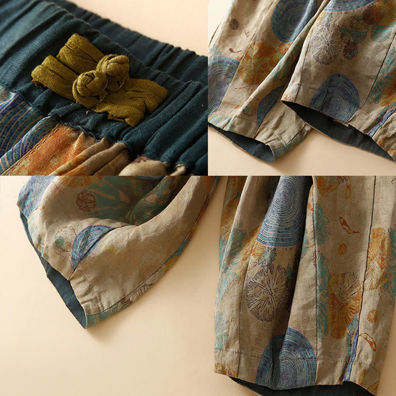 Buddha Stonesレトロカジュアル 中国風 カエルボタンデザイン レディース ハーレムパンツ ポケット付き - image 13