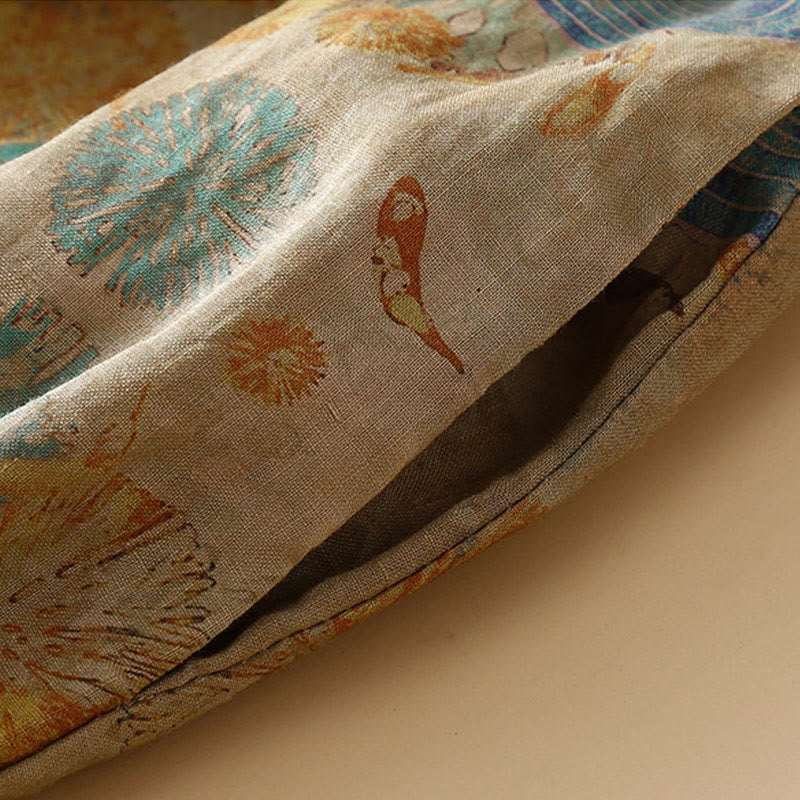 Buddha Stonesレトロカジュアル 中国風 カエルボタンデザイン レディース ハーレムパンツ ポケット付き - image 10