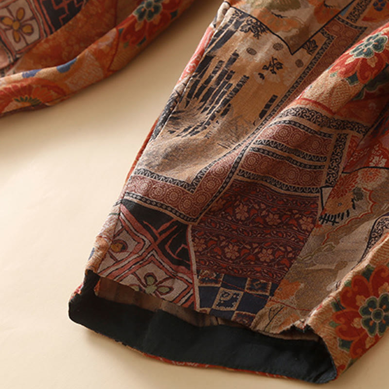 Buddha Stonesレトロカジュアル 中国風 カエルボタンデザイン レディース ハーレムパンツ ポケット付き - image 19