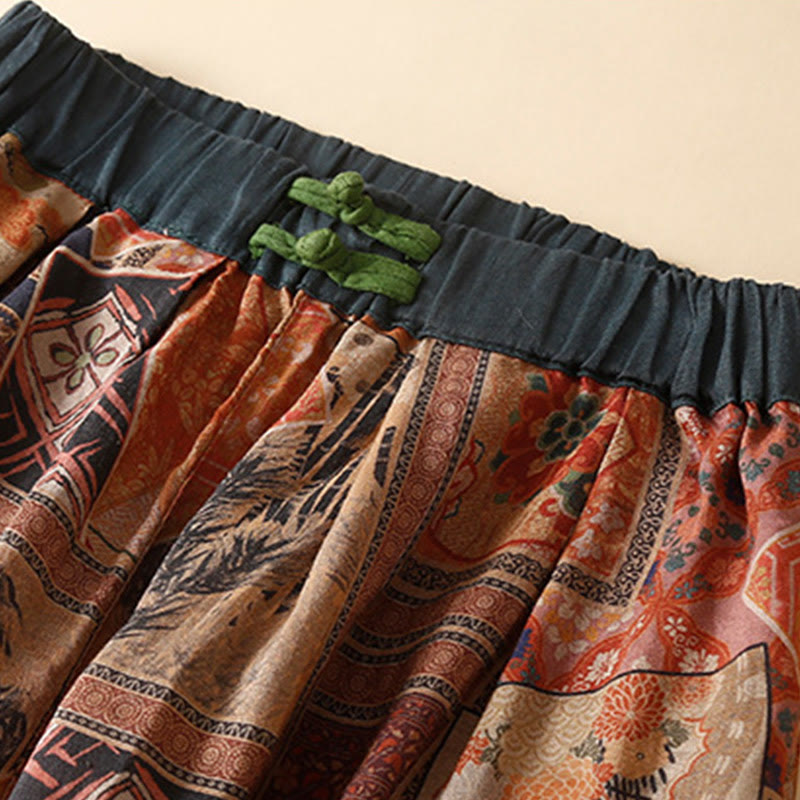 Buddha Stonesレトロカジュアル 中国風 カエルボタンデザイン レディース ハーレムパンツ ポケット付き - image 15