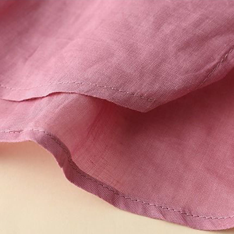 Buddha Stones柄刺繍入り七分袖ランタンスリーブ レディースTシャツ - image 14