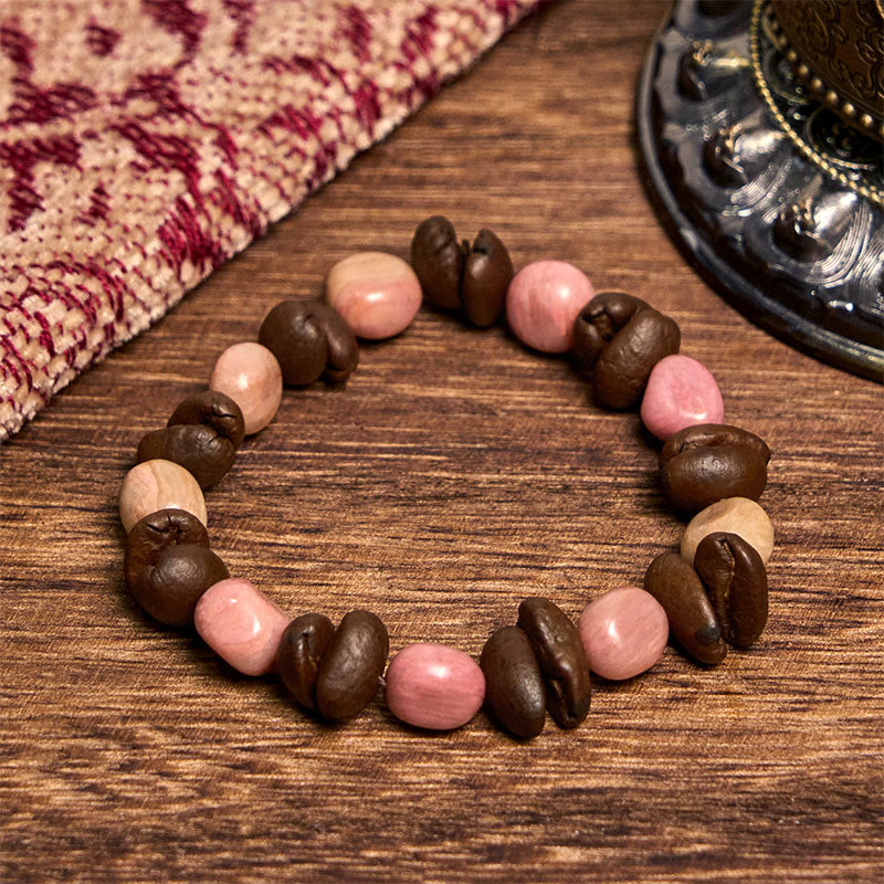 Buddha Stonesハンドメイド 天然コーヒー豆 不規則石ブレスレット - image 3