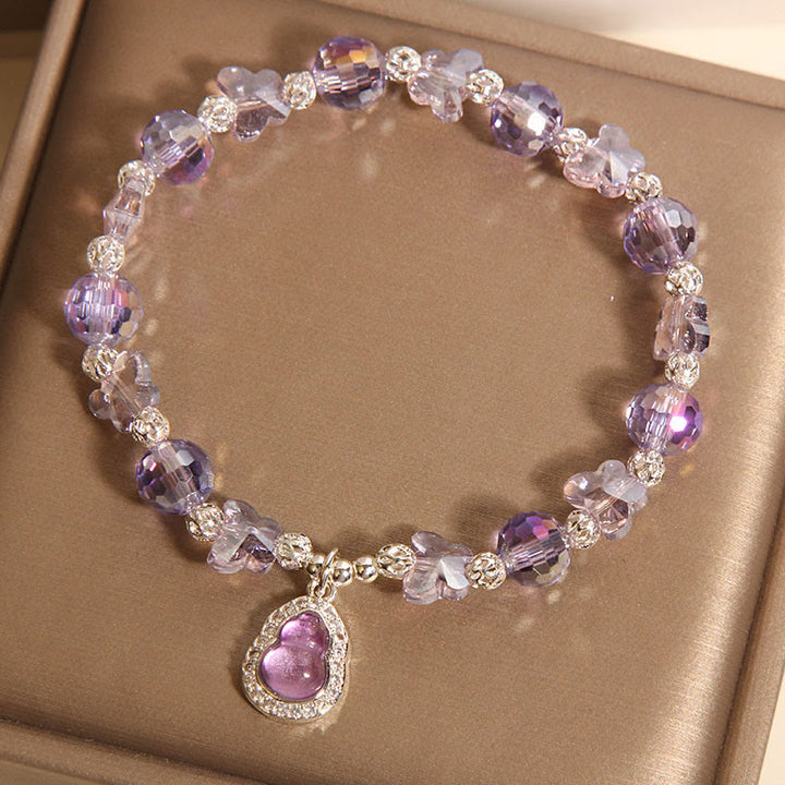 Buddha Stonesバタフライ ひょうたん アメジスト シトリン ラブラドライト バランスブレスレット - image 3