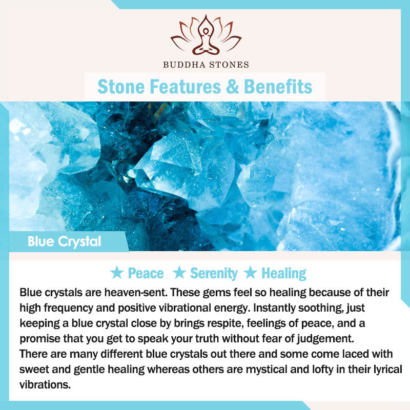 Buddha Stones天然不規則砂利 アメジスト ブルークリスタル 藤 バランスブレスレット - image 6