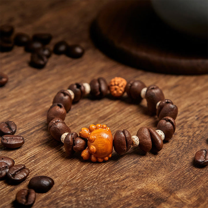 Buddha Stones、手作りカニ銅貨、コーヒー豆、ウェンジウッドブレスレット - image 3