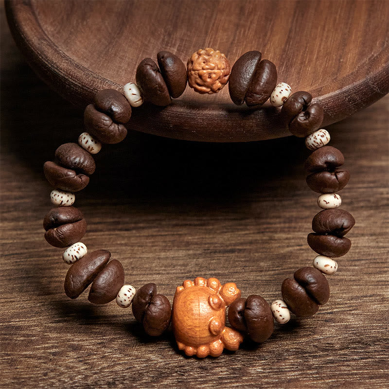 Buddha Stones、手作りカニ銅貨、コーヒー豆、ウェンジウッドブレスレット - image 2