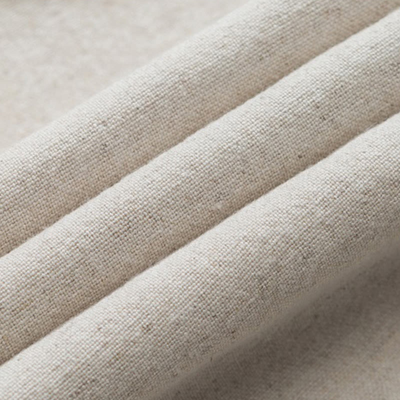 Buddha Stonesカジュアル ルーズ フロッグボタン 無地 メンズ コットンリネン 7-8丈パンツ ポケット付き - image 10