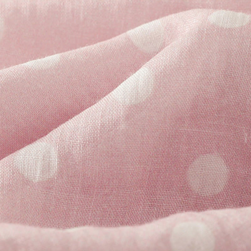 Buddha Stones春 ドット柄 ボタン スタンドカラー ポリエステル ミディドレス ポケット付き - image 13