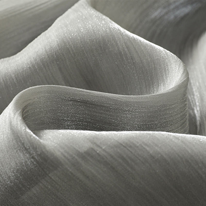 Buddha Stonesライトグレー プリーツデザイン 伸縮性ウエスト レディース ワイドレッグパンツ ポケット付き - image 15