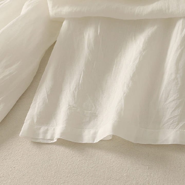 Buddha Stones 7-8丈 伸縮性ウエスト レディース ワイドレッグ コットンリネン パンツ ポケット付き - image 18