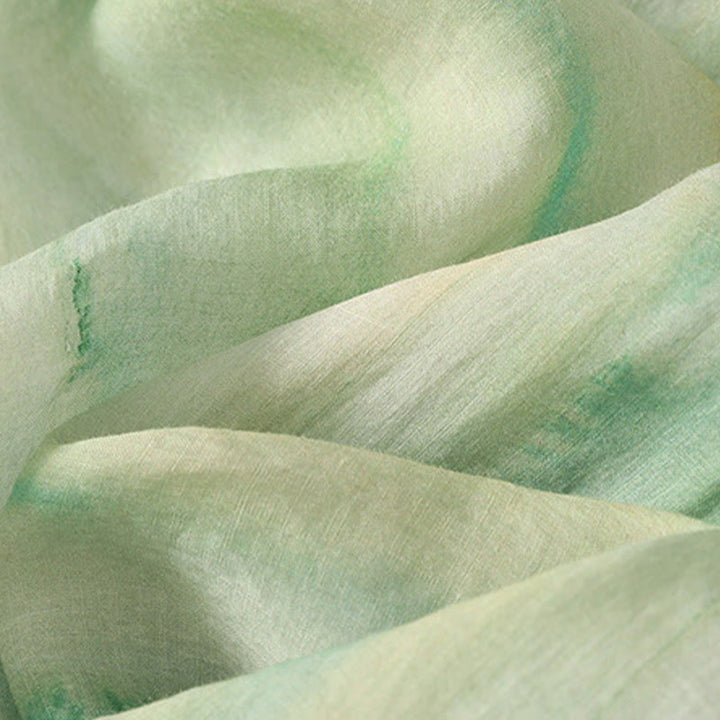 Buddha Stones 7-8丈 伸縮性ウエスト レディース ワイドレッグ コットンリネン パンツ ポケット付き - image 8