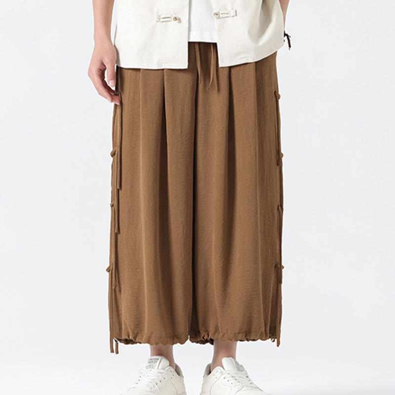 Buddha Stonesカジュアル ルーズ ストラップデザイン ウエストロープ メンズ 7-8丈 スパンデックスパンツ ポケット付き - ペルー - US/UK/AU46、 EU56 (5XL) - image 33