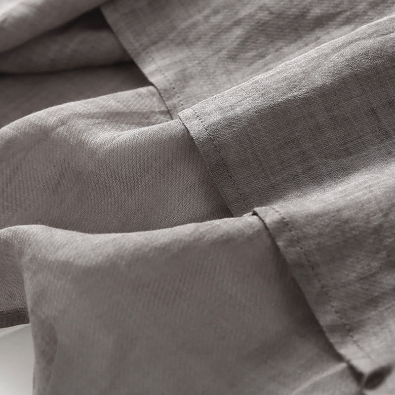 Buddha Stonesカジュアル 刺繍 スプリット 七分袖 コットンリネン ミディドレス - image 15