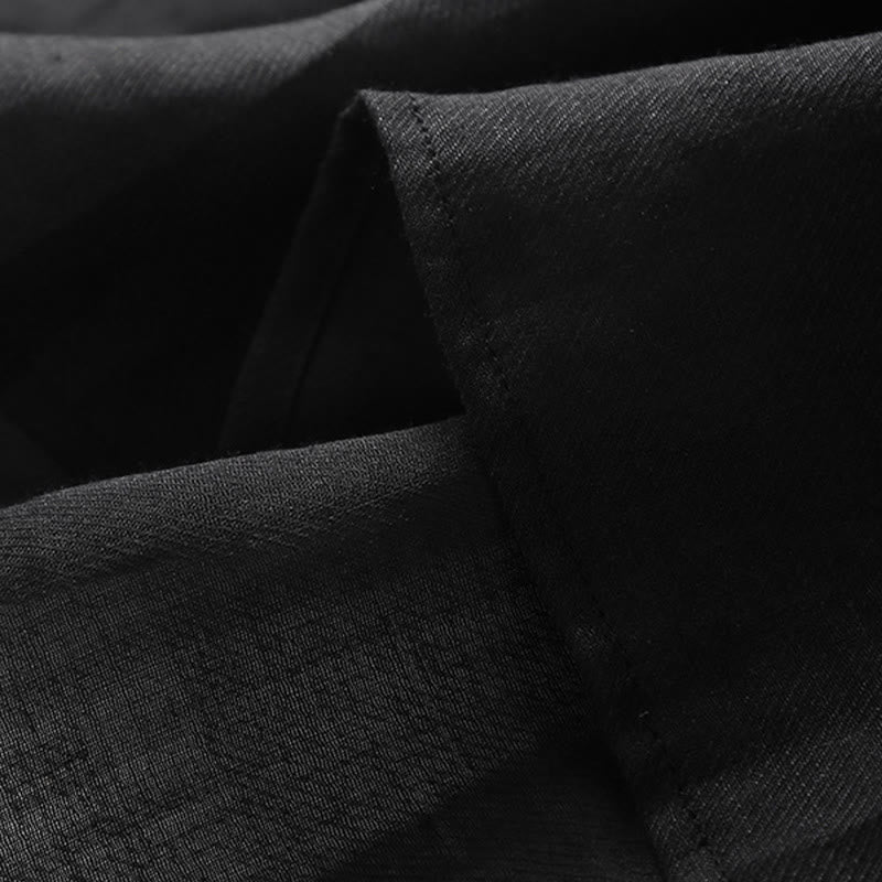 Buddha Stonesカジュアル 刺繍 スプリット 七分袖 コットンリネン ミディドレス - image 6