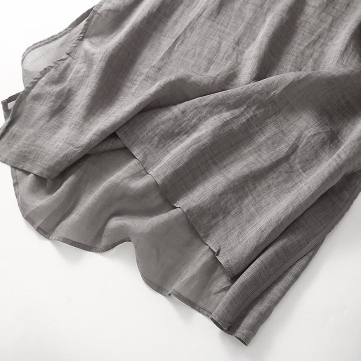 Buddha Stonesカジュアル 刺繍 スプリット 七分袖 コットンリネン ミディドレス - image 16