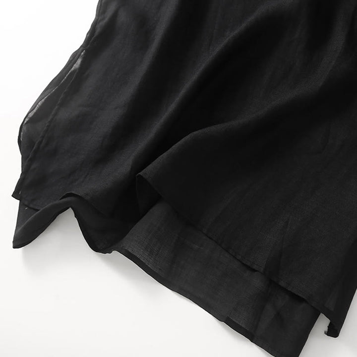 Buddha Stonesカジュアル 刺繍 スプリット 七分袖 コットンリネン ミディドレス - image 9