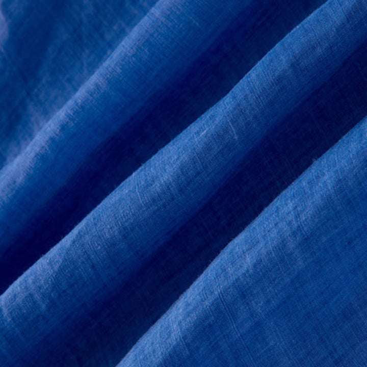 Buddha Stonesプレーン ドローストリング 七分袖 パフスリーブ コットンリネン ミディドレス ポケット付き - image 11