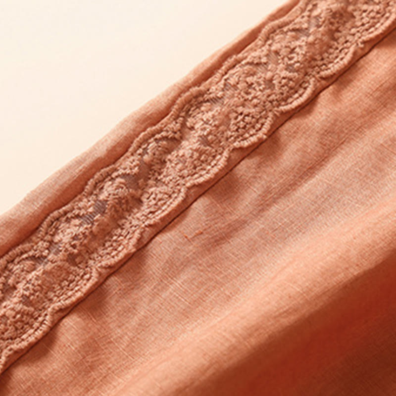 Buddha Stonesプレーンレース レディース ハーレム コットンリネン パンツ ポケット付き - image 7