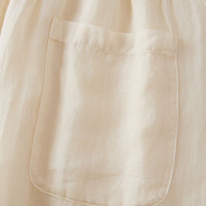 Buddha Stonesカジュアル裏地デザイン コットン レディース 7-8丈 ワイドレッグパンツ ポケット付き - image 8