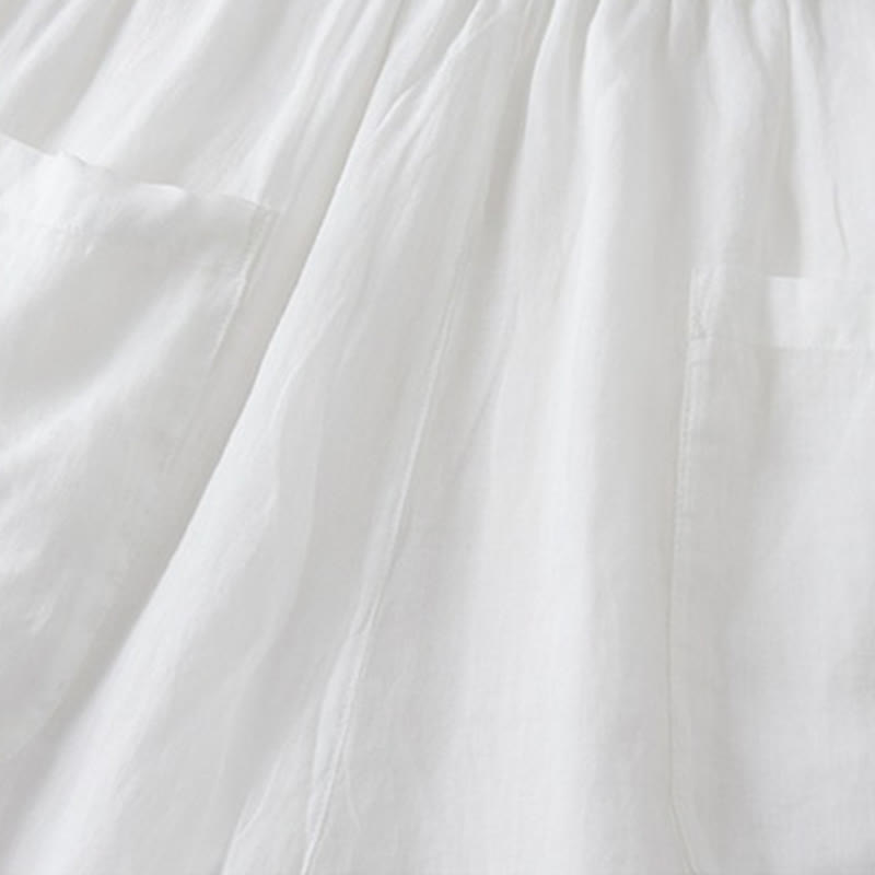 Buddha Stonesカジュアル裏地デザイン コットン レディース 7-8丈 ワイドレッグパンツ ポケット付き - image 13