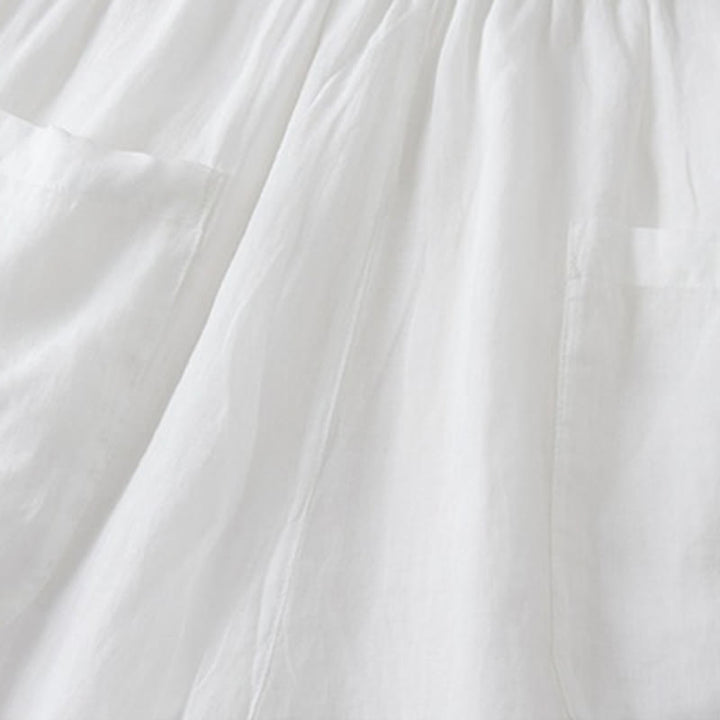 Buddha Stonesカジュアル裏地デザイン コットン レディース 7-8丈 ワイドレッグパンツ ポケット付き - image 13