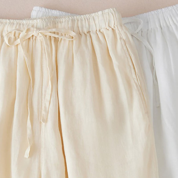 Buddha Stonesカジュアル裏地デザイン コットン レディース 7-8丈 ワイドレッグパンツ ポケット付き - image 16