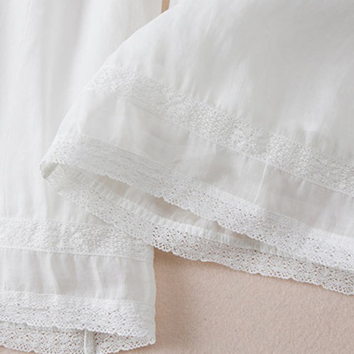 Buddha Stonesカジュアル裏地デザイン コットン レディース 7-8丈 ワイドレッグパンツ ポケット付き - image 14