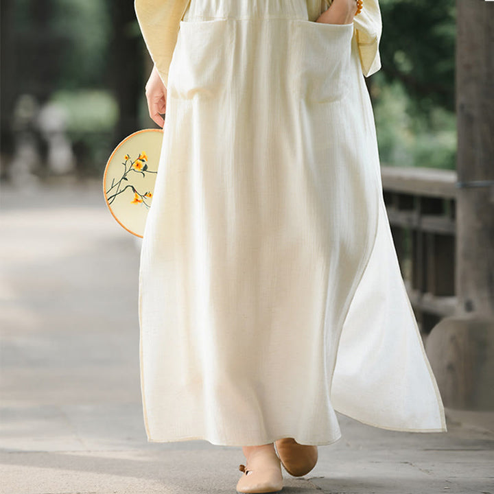 Buddha Stones無地 裾スリットデザイン レディース スカートパンツ ポケット付き - image 7