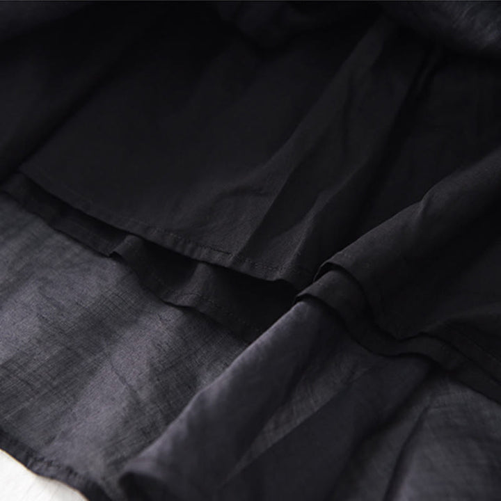 Buddha Stonesプレーン イレギュラーヘム 半袖 コットンリネン マキシドレス - image 10