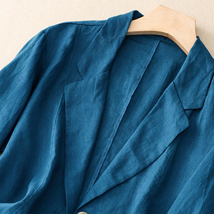 Buddha Stonesレディース 七分袖 ボタン付きコットン スモールスーツジャケット ポケット付き - image 14