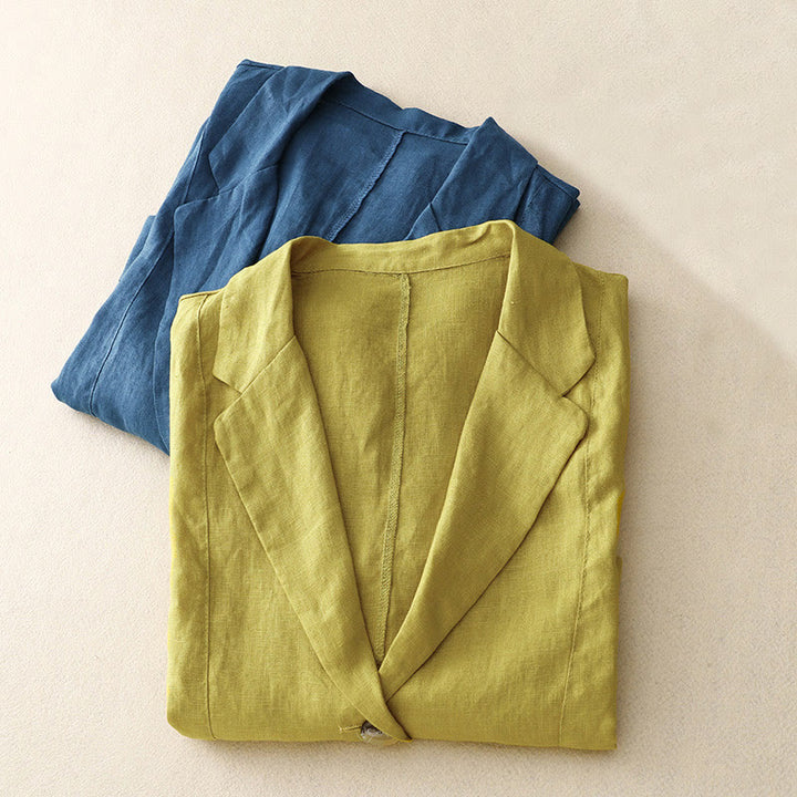 Buddha Stonesレディース 七分袖 ボタン付きコットン スモールスーツジャケット ポケット付き - image 19