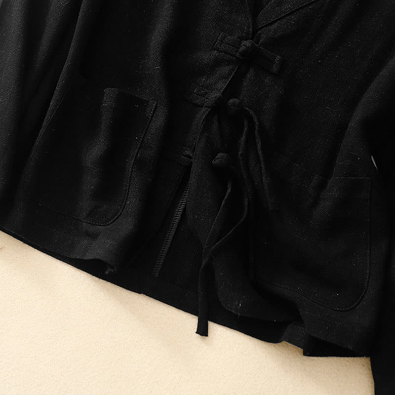 Buddha Stonesレディース コットンリネン フロッグボタン 長袖ジャケット ポケット付き - image 16