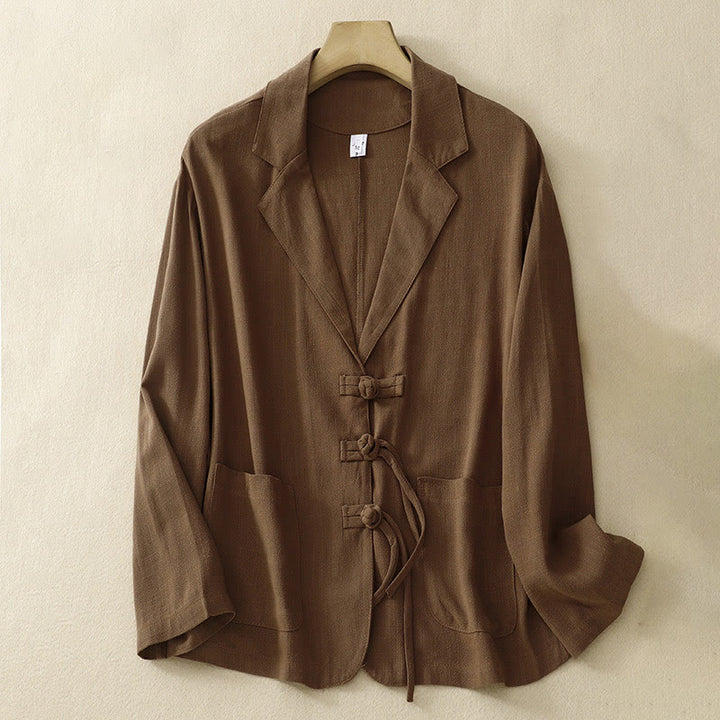 Buddha Stonesレディース コットンリネン フロッグボタン 長袖ジャケット ポケット付き - シエナ - US12、 UK/AU16、 EU44 (2XL) - image 25