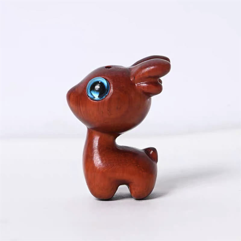 Buddha Stones緑白檀小葉紫檀かわいい猫の動物 心を落ち着かせる平和の装飾 - 小葉紫檀 - image 26