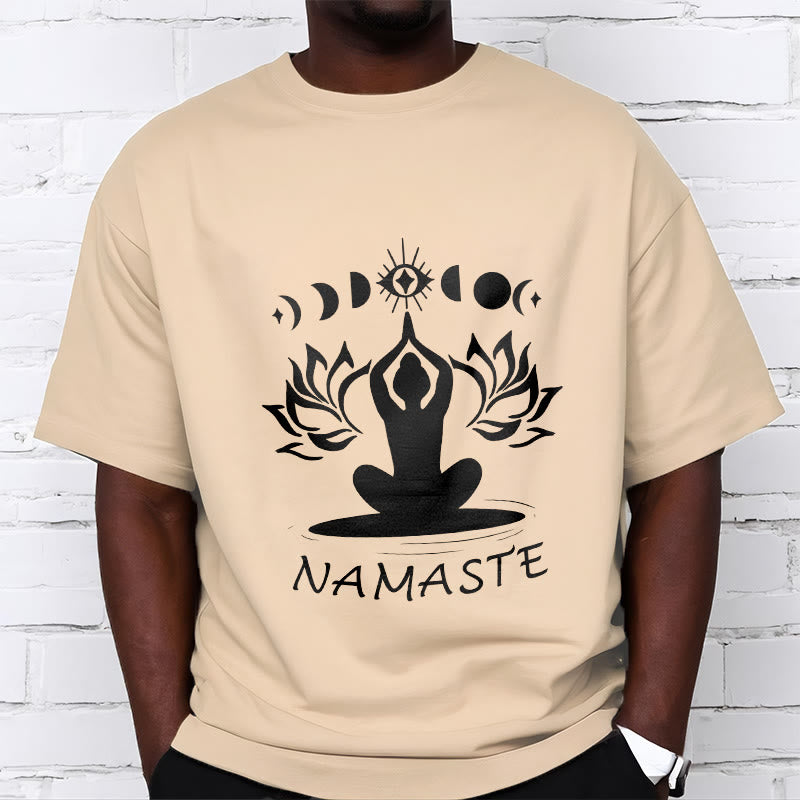Buddha Stonesカジュアル 瞑想図 蓮月目柄 Tシャツ - image 11
