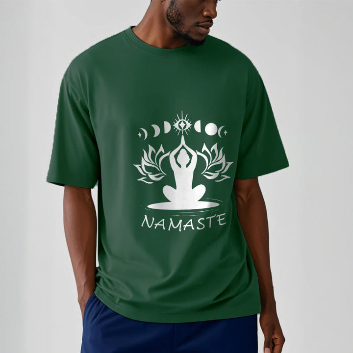 Buddha Stonesカジュアル 瞑想図 蓮月目柄 Tシャツ - image 13