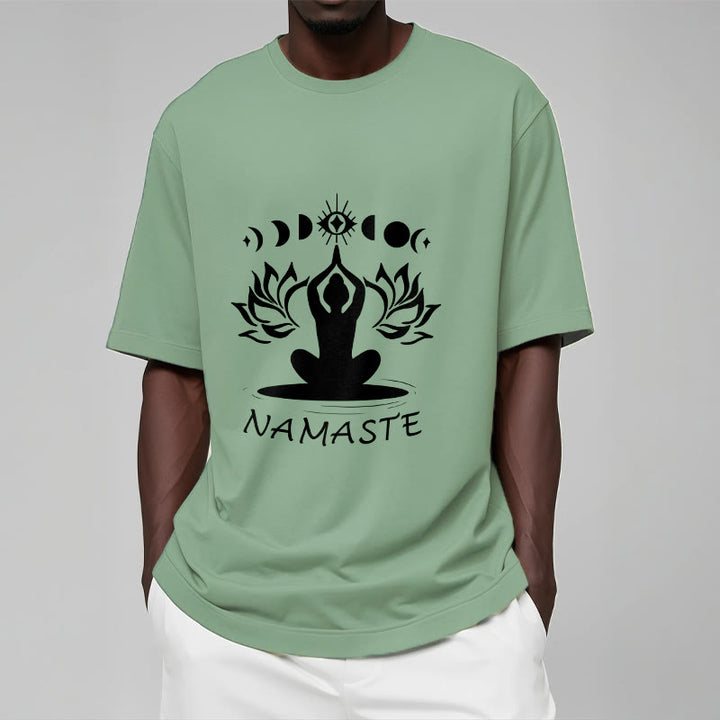 Buddha Stonesカジュアル 瞑想図 蓮月目柄 Tシャツ - image 17