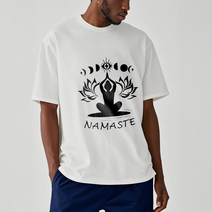 Buddha Stonesカジュアル 瞑想図 蓮月目柄 Tシャツ - image 8