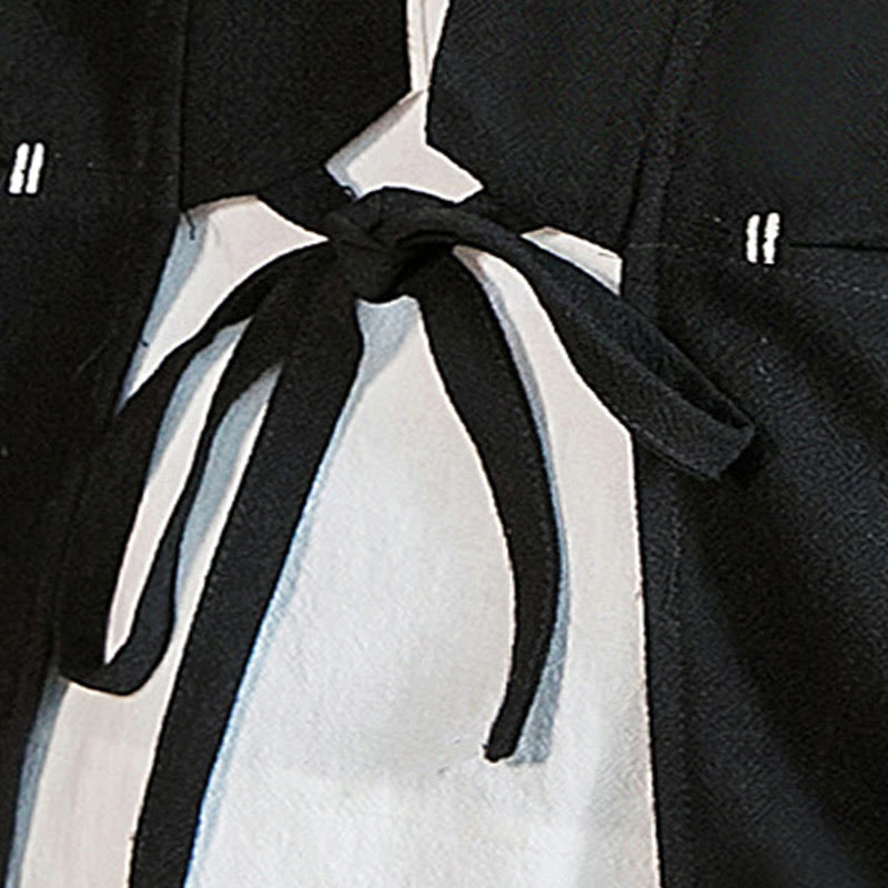 Buddha Stonesレースアップデザインジャケット コットンリネン メンズ 七分袖 着物 ポケット付き - image 17