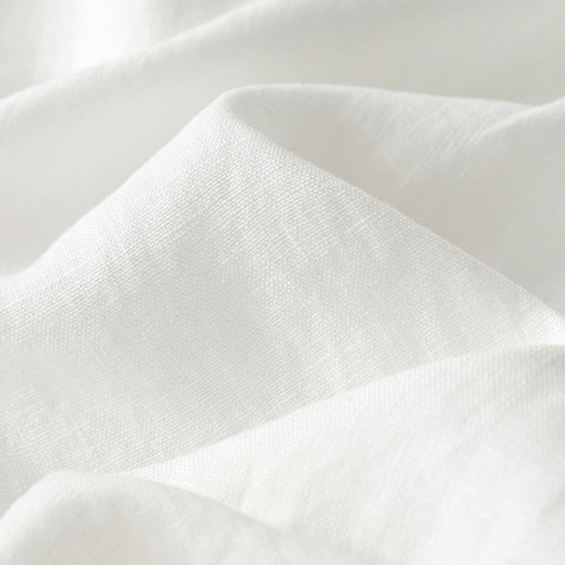 Buddha Stonesカジュアル レトロ 無地 レディース コットン ワイドレッグパンツ ポケット ジッパー付き - image 13