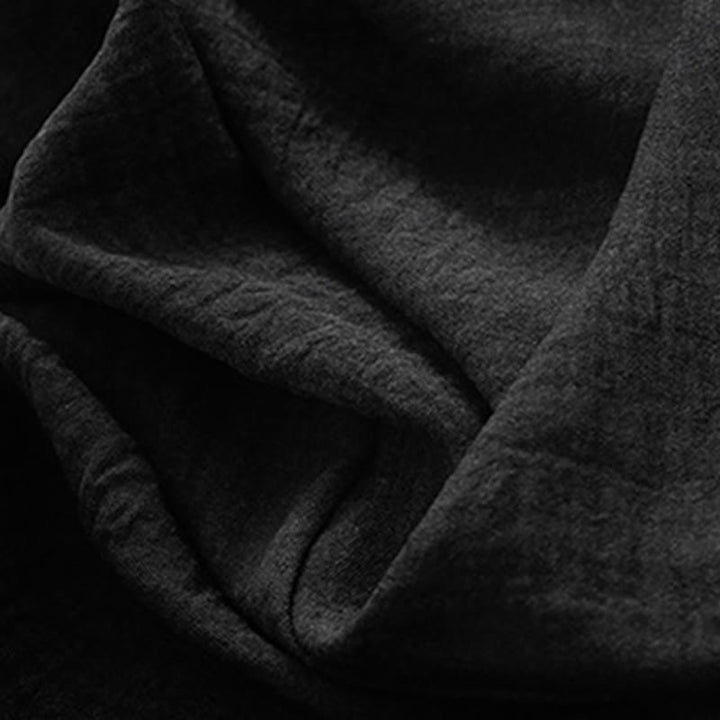 Buddha Stonesカジュアル サマー レースアップ テクスチャデザイン レディース コットン ワイドレッグパンツ ポケット付き - image 10