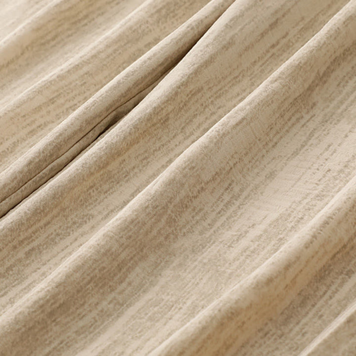 Buddha Stonesカジュアル サマー レースアップ テクスチャデザイン レディース コットン ワイドレッグパンツ ポケット付き - image 3