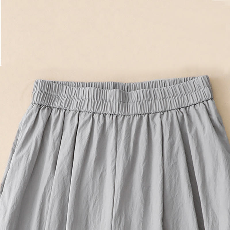 Buddha Stonesカジュアルヘムホローデザイン レディース コットン 7-8丈 ワイドレッグパンツ ポケット付き - image 13