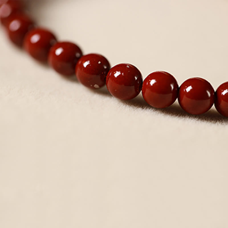 Buddha Stones 天然辰砂ピンククリスタルストロベリークォーツの幸運の鯉の良縁祈願ブレスレット - image 15