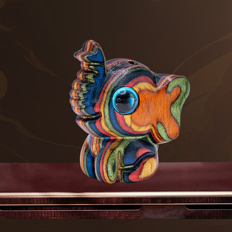 Buddha Stones ミニレインボーユーカリ象彫刻力を象徴する装飾品2個セット - image 2