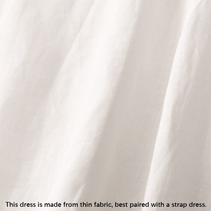 Buddha Stonesサマー Vネック フロッグボタン 半袖 コットンリネン レディース ミディドレス - image 18