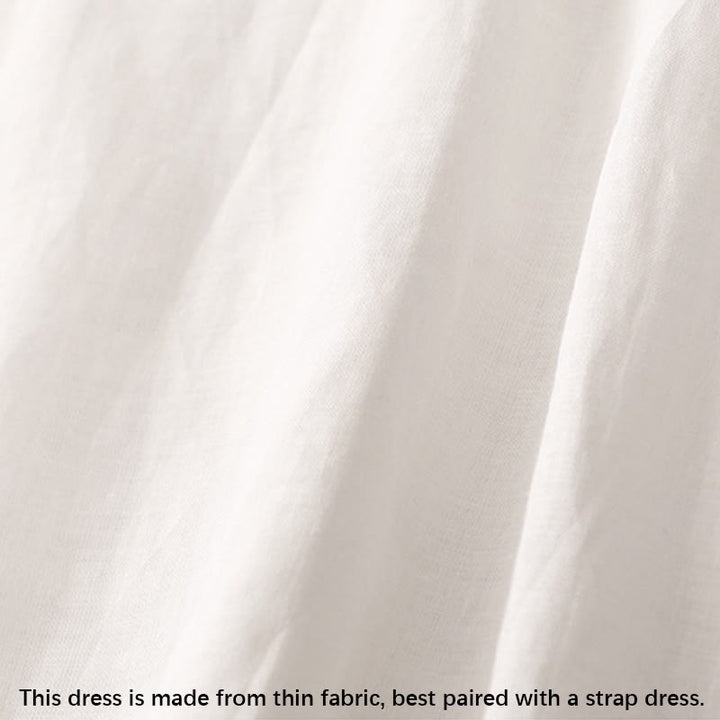 Buddha Stonesサマー Vネック フロッグボタン 半袖 コットンリネン レディース ミディドレス - image 18